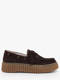 dark brown suede