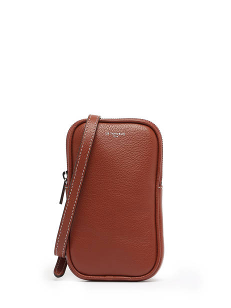 Leather Emile Phone Case Le tanneur Brown emile TMIL3B40