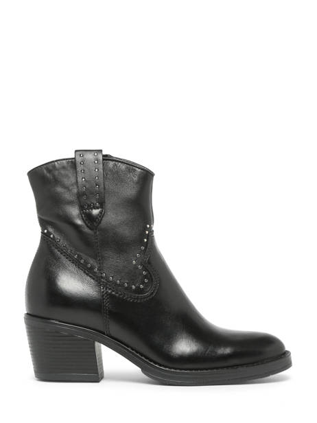 Boots à Talon En Cuir Mjus Noir women T82203