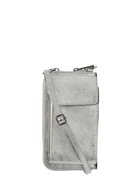 Ccrossbody Phone Case Leather Milano Silver nine NI23068