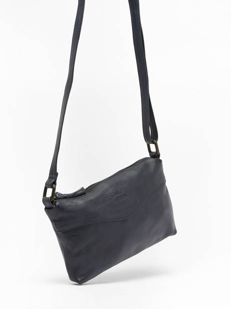 Sac Bandoulière Cow Cuir Basilic pepper Bleu cow BCOW68 vue secondaire 2