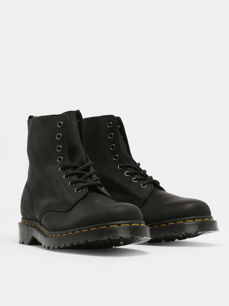 Bottines 1460 Pascal Waxed En Cuir Dr martens Noir unisex 30666001 vue secondaire 2