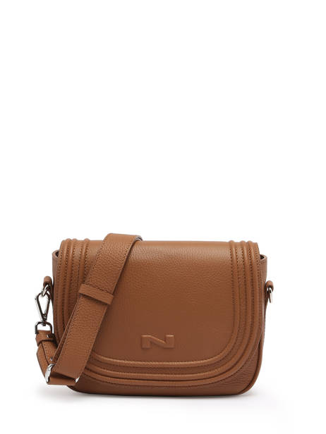 Sac Bandoulière Mistral Cuir Nathan baume Marron regate 3RG