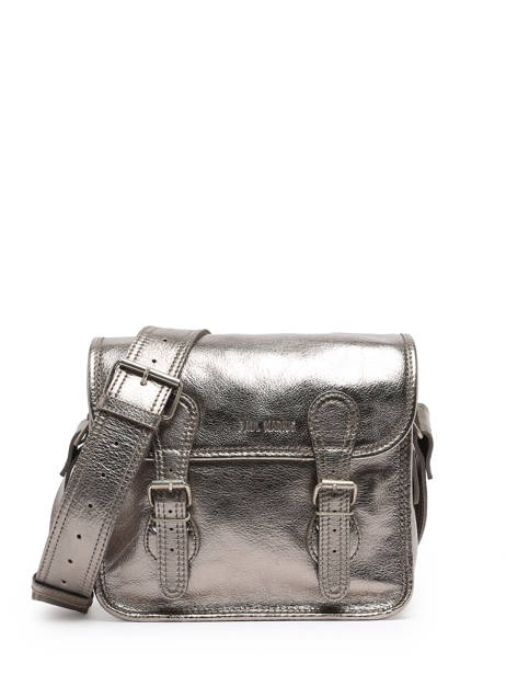 Leather La Sacoche Crossbody Bag Paul marius Gray vintage S