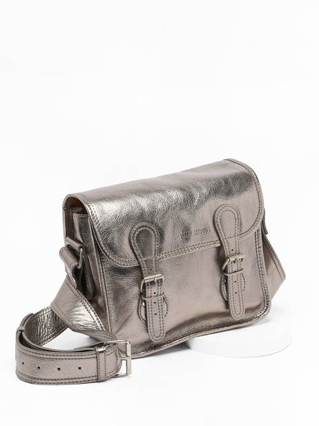 Leather La Sacoche Crossbody Bag Paul marius Gray vintage S other view 2