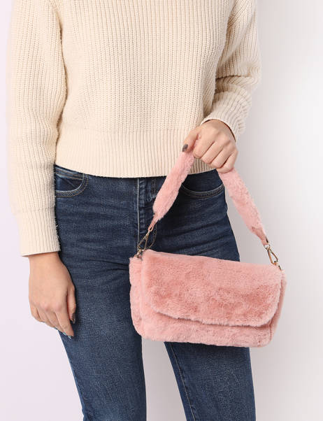 Sac Porté épaule Fur Miniprix Rose fur EL1245 vue secondaire 1