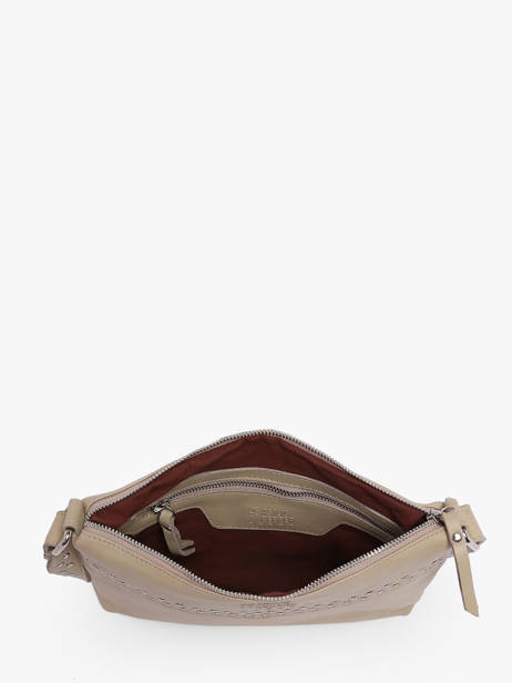 Sac Bandoulière Glam Cuir Basilic pepper Beige glam BGLA68 vue secondaire 3