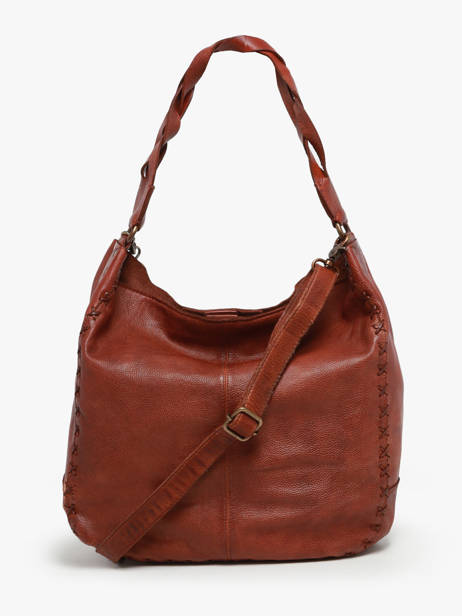 Sac Porté épaule Heritage Cuir Biba Marron heritage BUR1L vue secondaire 4