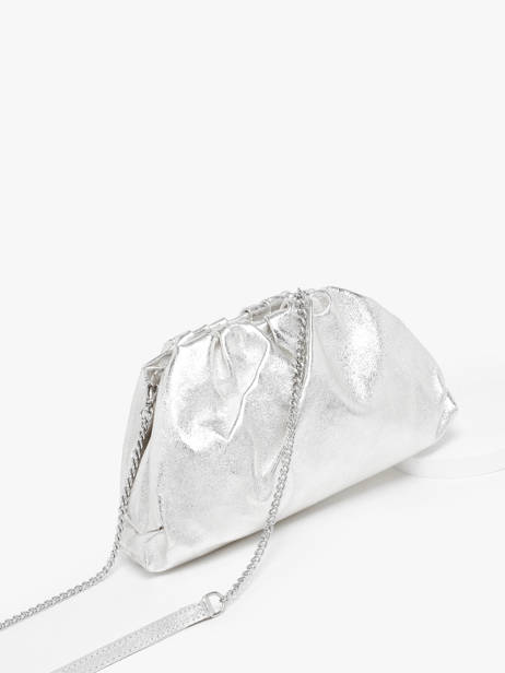 Shoulder Bag Nine Leather Milano Silver nine NI23112 other view 2