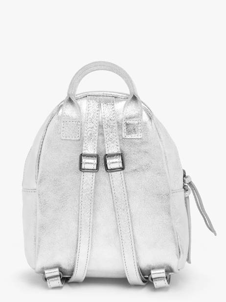Leather Nine Backpack Milano Silver nine NI23066 other view 4