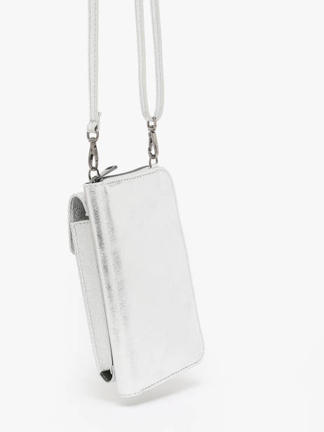 Ccrossbody Phone Case Leather Milano Silver nine NI23068 other view 2