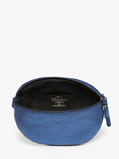 Sac Banane Nine Cuir Milano Bleu nine NI19091N vue secondaire 3