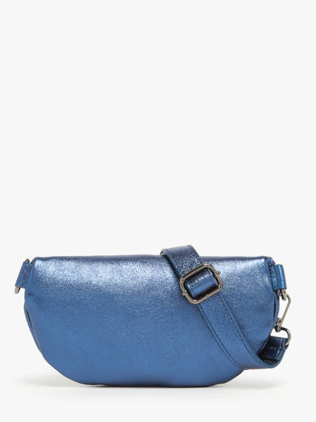 Sac Banane Nine Cuir Milano Bleu nine NI19091N vue secondaire 4