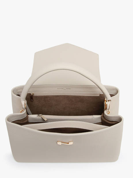 Sac Porté Main Violet Cuir Nathan baume Beige eden 1 vue secondaire 3