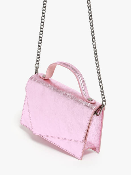 Sac Bandoulière Nine Cuir Milano Rose nine NI23111 vue secondaire 2