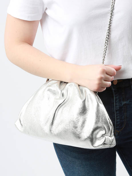 Shoulder Bag Nine Leather Milano Silver nine NI23112 other view 1