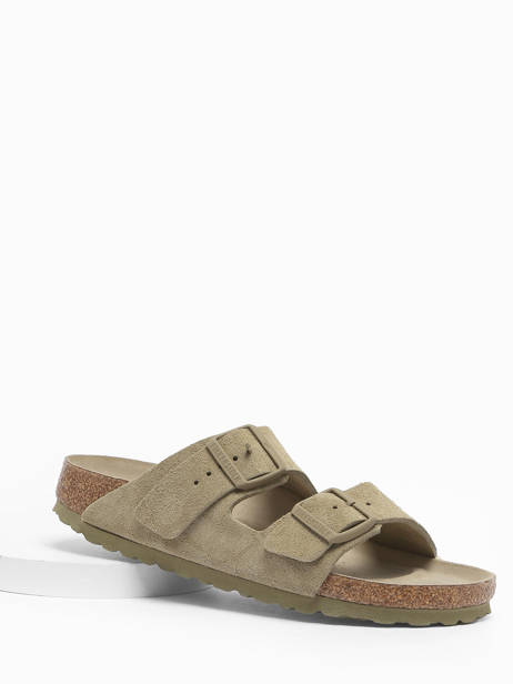 Mules Arizona En Cuir Birkenstock Vert unisex 1019088 vue secondaire 1