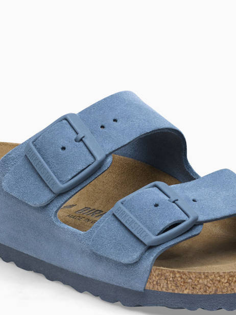 Slippers Arizona In Leather Birkenstock Blue women 1026820 other view 1