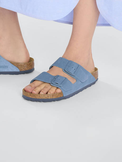 Mules Arizona En Cuir Birkenstock Bleu women 1026820 vue secondaire 2