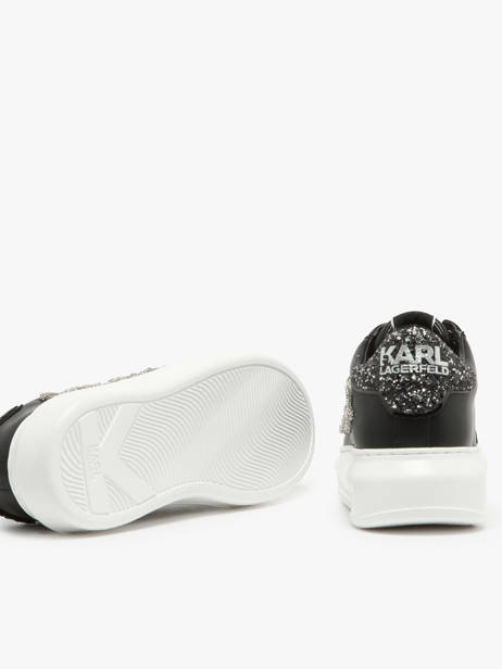 Sneakers Kapri Signiature En Cuir Karl lagerfeld Noir women KL62510G vue secondaire 3