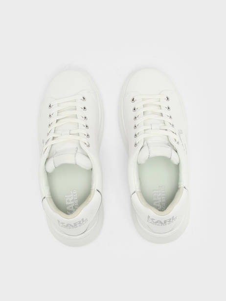 Sneakers En Cuir Karl lagerfeld Blanc women KL62539F vue secondaire 2