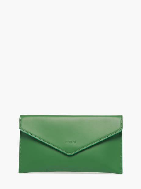 Medium Leather Paddock Clutch Bag Etrier Green paddock TLOS1670