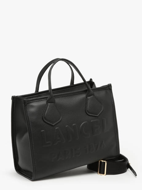 Medium Leather Jour Tote Bag Lancel Black jour A12996 other view 2