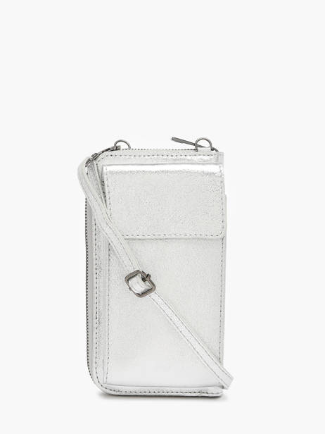 Ccrossbody Phone Case Leather Milano Silver nine NI23068