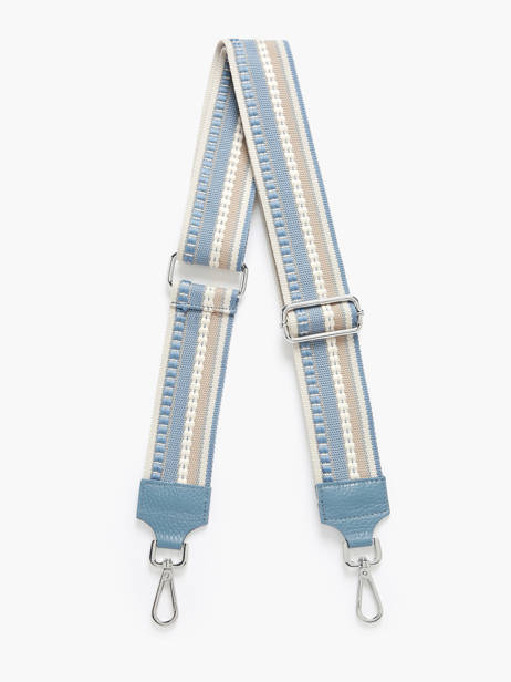 Cotton And Leather Caviar Shoulder Strap  Milano Blue caviar CA2112EA