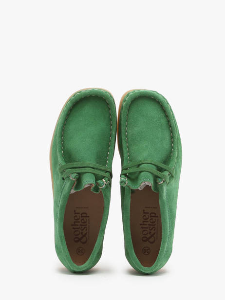 Chaussures Derbies En Cuir Another step Vert unisex 7010 vue secondaire 3