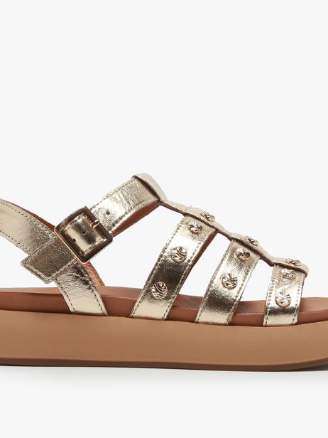 Sandales En Cuir Inuovo Or women A96020 vue secondaire 1