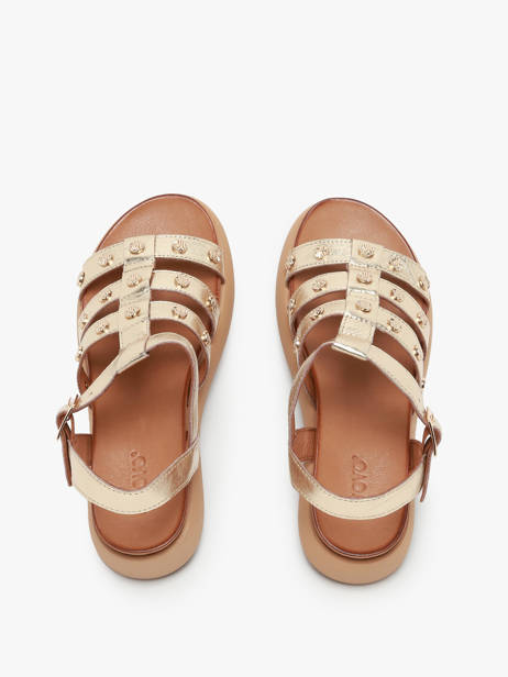 Sandales En Cuir Inuovo Or women A96020 vue secondaire 3