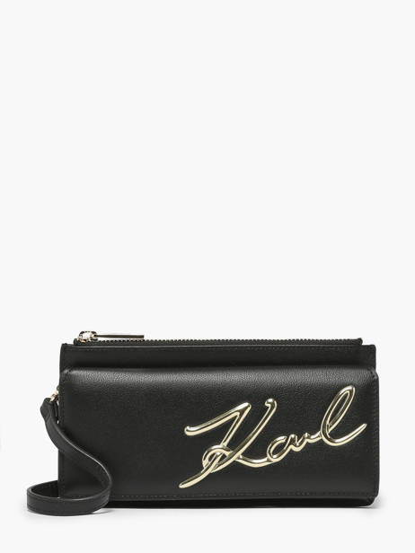 Sac Bandoulière K/signature Cuir Karl lagerfeld Noir k signature 240W3203