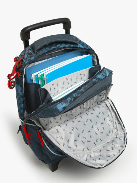 Wheeled Schoolbag Cameleon Blue actual SR39 other view 3