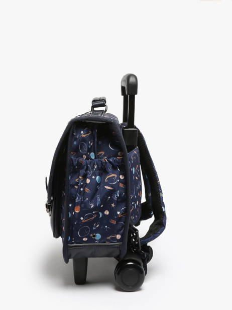 Wheeled Backpack Rétro Cameleon Blue retro CR35 other view 2