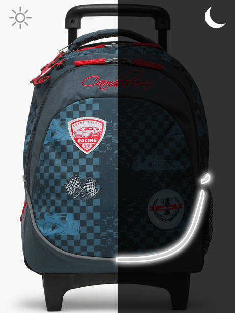 Wheeled Schoolbag Cameleon Blue actual SR39 other view 8