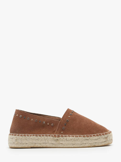 Espadrilles En Cuir Colors of california Marron women HCESPA10