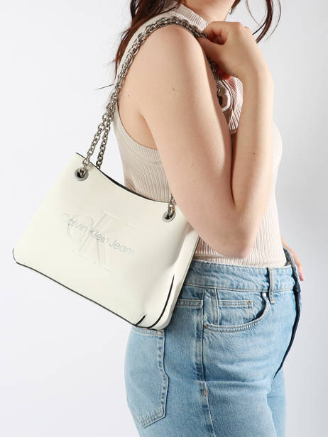 Sac Porté épaule Sculpted Calvin klein jeans Blanc sculpted K607831 vue secondaire 1