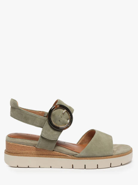 Sandals In Leather Tamaris Green accessoires 42