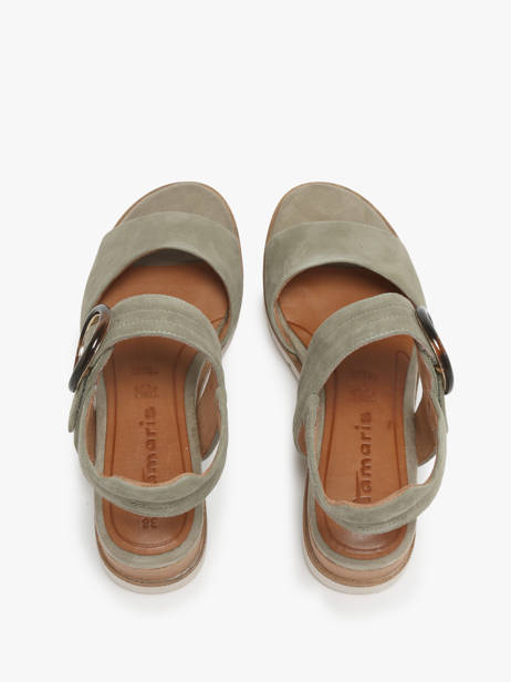 Sandals In Leather Tamaris Green accessoires 42 other view 3