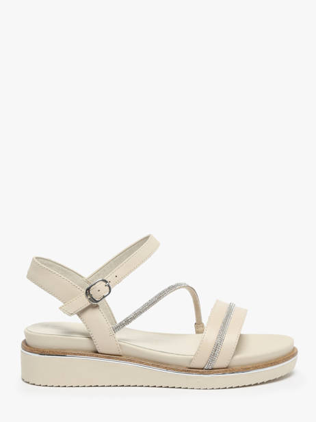 Sandals In Leather Tamaris Beige women 42