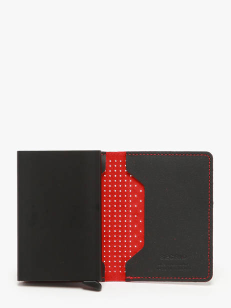 Porte-cartes Cuir Secrid Noir perforated SPF vue secondaire 1