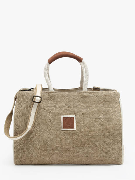 Satchel Naturel Le voyage en panier Brown naturel PM807