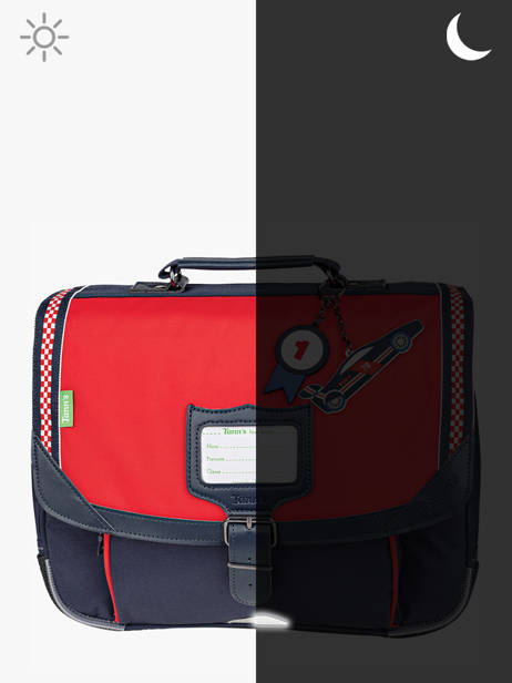 Cartable 1 Compartiment Tann's Rouge les fantaisies g 35125 vue secondaire 5