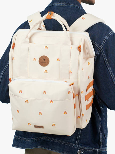 Backpack Cabaia Beige baby bag BABYBAG other view 1