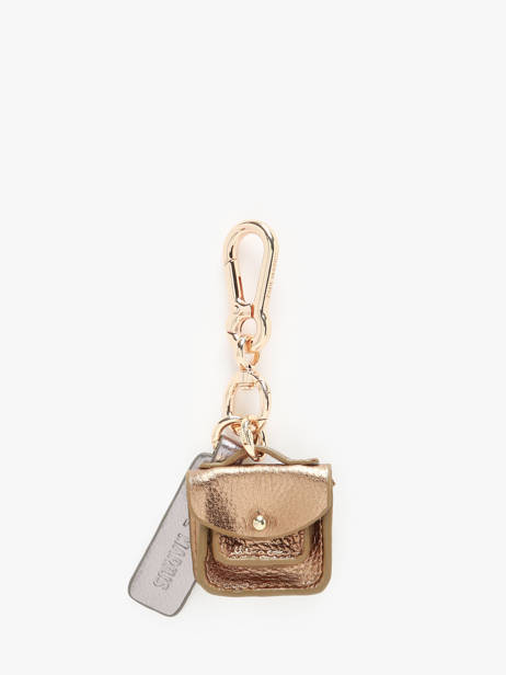 Leather La Breloque Bag Charm Paul marius Gold breloque BRELOGEO other view 1