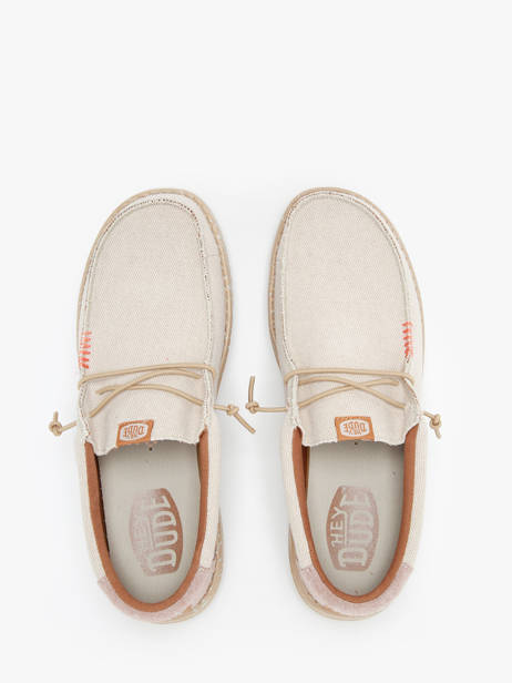 Mocassins Wally Coastline Jute Hey dude Beige men 40952 vue secondaire 3