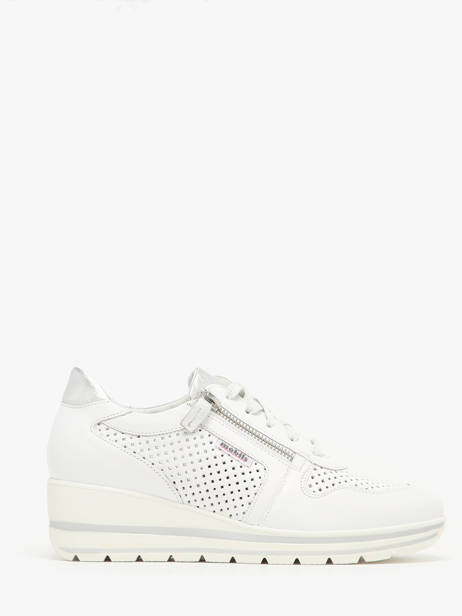 Wedge Sneakers In Leather Mephisto White women P5144311