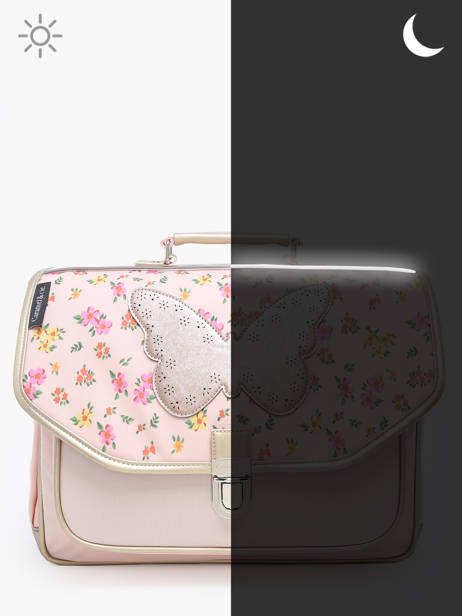 Cartable 2 Compartiments Caramel et cie Rose boheme FI vue secondaire 5