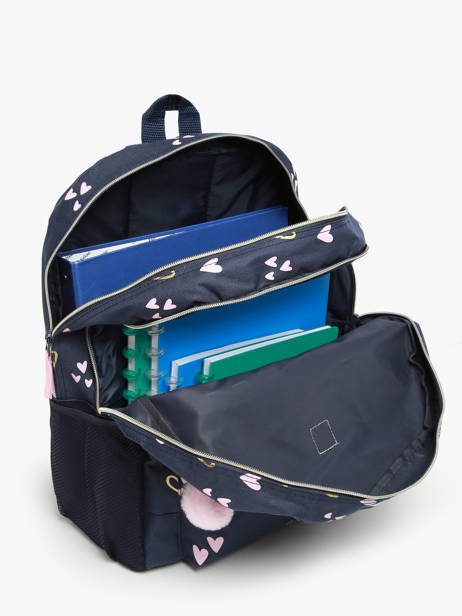 Sac A Dos Milky kiss Bleu heart of gold 4416 vue secondaire 3